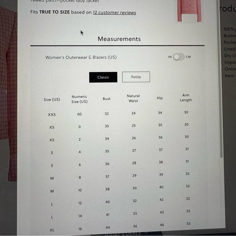 J.Crew Factory Tweed Patch-Pocket Women's Jacket Pink Size 12 - Picture 5 of 6